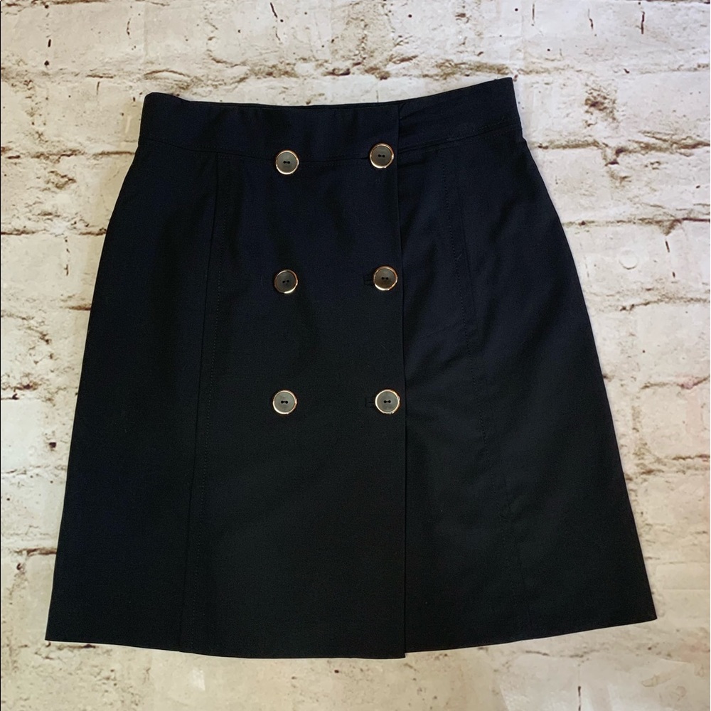 Pendleton Black Button Front Skirt - image 1